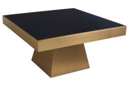 Orsina Carlox Square Gold Finish Coffee Table - thumbnail 6