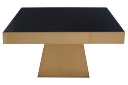 Orsina Carlox Square Gold Finish Coffee Table - thumbnail 3