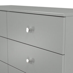 Portland 6 Drawer Midi Chest Of Drawers In Uniform Grey & Dusk Grey (Ready Assembled) - thumbnail 5