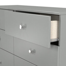Portland 6 Drawer Midi Chest Of Drawers In Uniform Grey & Dusk Grey (Ready Assembled) - thumbnail 6
