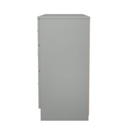 Portland 6 Drawer Midi Chest Of Drawers In Uniform Grey & Dusk Grey (Ready Assembled) - thumbnail 3