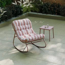 Porto Terracotta Stripe Rocking Chair - thumbnail 6