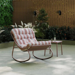 Porto Terracotta Stripe Rocking Chair - thumbnail 5
