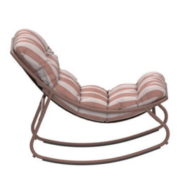 Porto Terracotta Stripe Rocking Chair - thumbnail 3