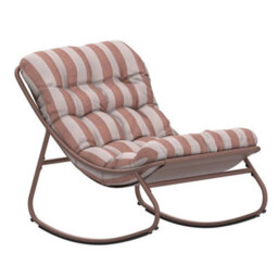 Porto Terracotta Stripe Rocking Chair