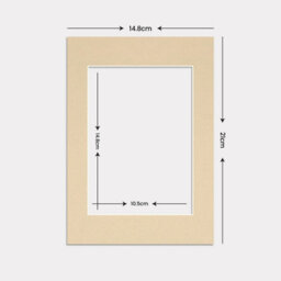 Ak Frames A5 Ivory Picture Mounts To Fit A6 Aperture Size - Mount Board Only (No Frame Included) - thumbnail 3