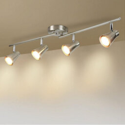 Depuley Retro Rotatable 4 Way Led Ceiling Spotlight, Track Lighting With Metal Iron Swiveling Spots, Black-Golden Kitchen Lights