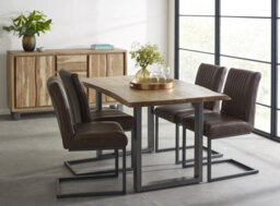 Buttercup Farm Baltic Live Edge Dining Table - Metal/acacia Solid Wood - L85 X W150 X H76 Cm - thumbnail 6