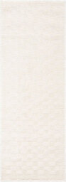 Livabliss Freud-Modern Ivory Off-White High Pile Checkered Living Dining Bedroom Rug 80 X 220 Cm Easy Care, Non Shedding - thumbnail 1