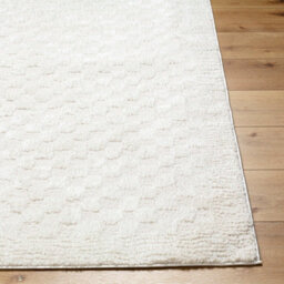 Livabliss Freud-Modern Ivory Off-White High Pile Checkered Living Dining Bedroom Rug 80 X 220 Cm Easy Care, Non Shedding - thumbnail 5