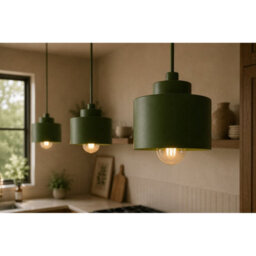 Luminosa Lighting Luminosa Simply Bar Pendant Ceiling Light Green 3X E27 - thumbnail 3