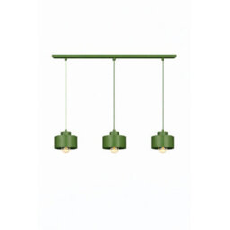 Luminosa Lighting Luminosa Simply Bar Pendant Ceiling Light Green 3X E27 - thumbnail 1