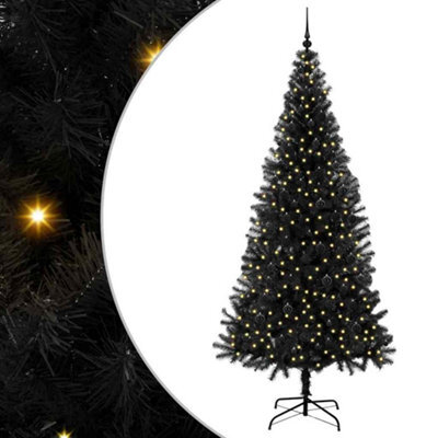 Vidaxl Christmas Tree With 300 Leds With Stand Black 240 Cm Pvc - image 1