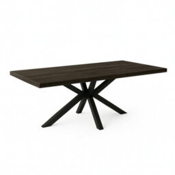TRL Handmade Furniture Sleek & Slender Reclaimed Dining Table With Spider Leg - Dark Oak