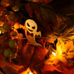 Living And Home Halloween Prelit Wreath Autumn Maple Leaf With Berries For Front Door Decor 35 Cm - thumbnail 7