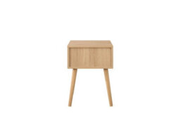 Birlea Bedside 1 Drawer Cabinet Brown Oak Rattan Nightstand Side Table - thumbnail 9