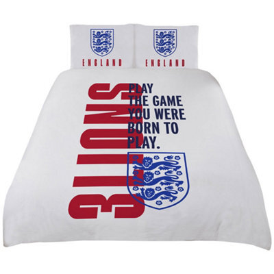 England Fa 3 Lions Duvet Cover Set Set White/red/blue (Single) - image 1
