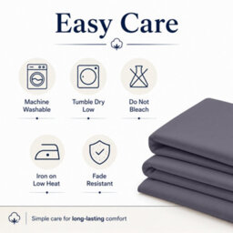 Moonlight Bedding 100% Cotton Hotel Quality Flat Bed Sheet, Top Sheet For  Guest House, Spa & Airbnb (Grey,double, 225X275 Cm) - thumbnail 9