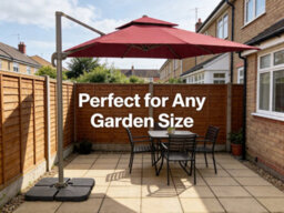 Shatchi 3M Red Octagon Parasol With Cross Base And 65mm Aluminium Pole Sun Shade Garden Outdoor Beach Patio - thumbnail 8