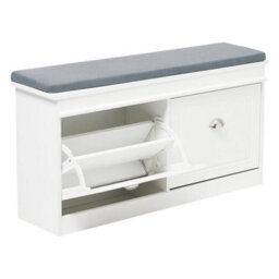 Large Shoe Bench Shoe Rack Shoe Storage Cabinets With Seat Cushion For Hallway - thumbnail 3