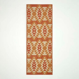 Homescapes Luxury Outdoor Rug Runner Waterproof Reversible For Garden, 75 X 200 Cm, Orange, 100% Recycled, Anya Aztec