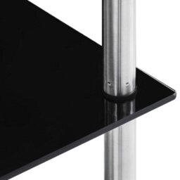 Vidaxl 6-Tier Shelf Black 40X40X160 Cm Tempered Glass - thumbnail 4