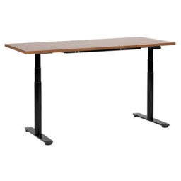 Beliani Electric Adjustable Standing Desk Destinas Brown/ Black 160 Cm 72 Cm - thumbnail 1