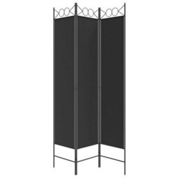 Walplus 3-Panel Room Divider Black 120X200 Cm Fabric - thumbnail 4