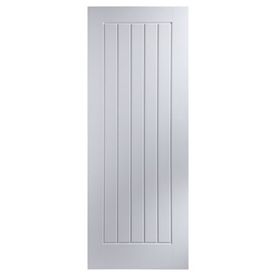 Geom Unglazed Cottage White Woodgrain Effect Internal Fire Door, (H)1981mm (W)762mm (T)44mm - image 1