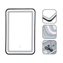 Illuminated Bathroom Led Mirror With Demister Touch Sensor Wall Mounted Dimmable 40Cmx60Cm - thumbnail 3