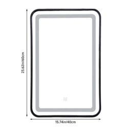 Illuminated Bathroom Led Mirror With Demister Touch Sensor Wall Mounted Dimmable 40Cmx60Cm - thumbnail 2