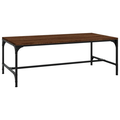 Berkfield Industrial Coffee Table Brown Oak 100X50X35 Cm Engineered Wood - image 1