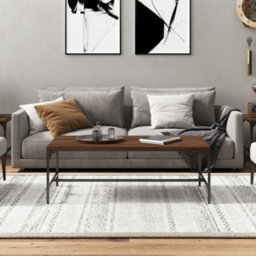 Berkfield Industrial Coffee Table Brown Oak 100X50X35 Cm Engineered Wood - thumbnail 3