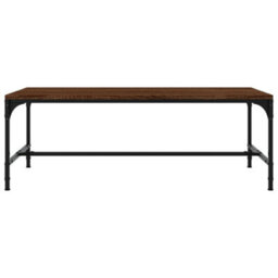 Berkfield Industrial Coffee Table Brown Oak 100X50X35 Cm Engineered Wood - thumbnail 4