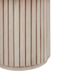 Wyld And Coco 50Cm Round Mango Wood Coffee Table, Light Brown Natural Finish, Modern Design - thumbnail 5