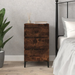 Berkfield Bedside Cabinet Smoked Oak 40X35X70 Cm Engineered Wood - thumbnail 1