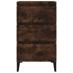 Berkfield Bedside Cabinet Smoked Oak 40X35X70 Cm Engineered Wood - thumbnail 7