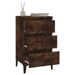 Berkfield Bedside Cabinet Smoked Oak 40X35X70 Cm Engineered Wood - thumbnail 5