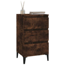 Berkfield Bedside Cabinet Smoked Oak 40X35X70 Cm Engineered Wood - thumbnail 4