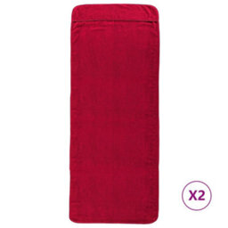 Berkfield Soft Beach Towels 2 Pcs Burgundy 60X135 Cm Fabric 400 Gsm