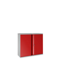 Phoenix Safe Company Phoenix Sc Series Sc1010Grk 2 Door 1 Shelf Stationery Cupboard In Red With Key Lock - thumbnail 1