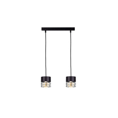 Luminosa Lighting Luminosa Elle Bar Pendant Ceiling Light Black, 50Cm, 2X E27
