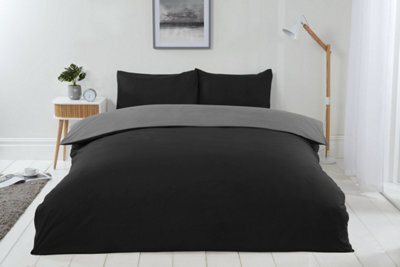 Brights Reversible Duvet - Black / Grey - image 1