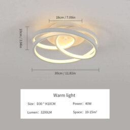 Pheashine Ceiling Lights, Modern Round Ceiling Light,40W ,warm White 3000K For Bedroom Dining Room Living Room(30Cm) - thumbnail 2