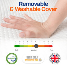 DuraTribe Gelsmart Gel Infused Memory Foam Mattress With Removable Cover - Small Double (120 X 190 Cm) - thumbnail 3