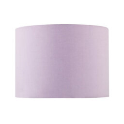 Happy Homewares Lilac Cotton Drum Lamp Shade With Inner White Floral Pattern Lining - thumbnail 4
