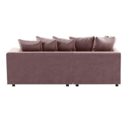 Furnishings For Less UK Brooklyn Plush Velvet 3 To 4 Seater L Shaped Corner Sofa Foam Pink Left Hand Facing - thumbnail 2