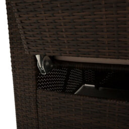 Outsunny Garden Double Rattan Sun Lounger Sofa Recliner Wicker Patio Brown - thumbnail 9