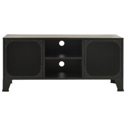 Berkfield Tv Cabinet Grey 105X36X47 Cm Metal And Mdf - thumbnail 3