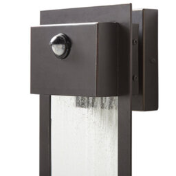 Beliani Black Outdoor Led Wall Light Sconce With Motion Sensor, W16 X D7 X H33Cm - thumbnail 5